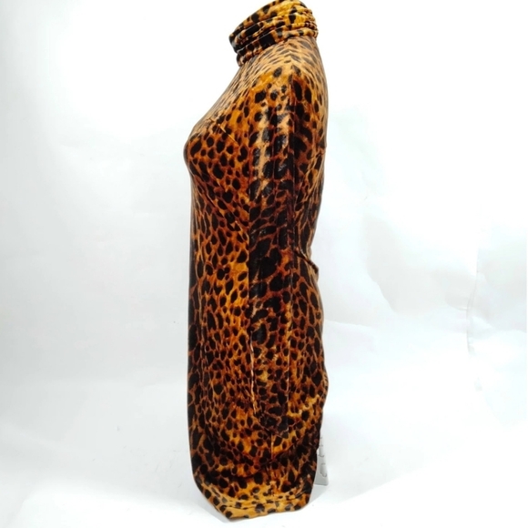 Gianni Versace Couture Vintage Leopard Print Velvet Dress - Picture 3 of 10